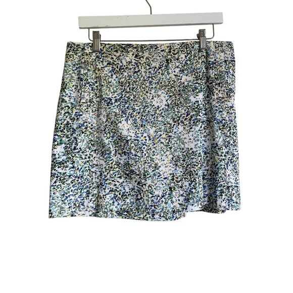 J. Crew Y2K White Floral Mini Skirt Cotton Blend Size 8 - Picture 1 of 9